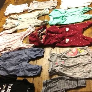 Large Newborn girl bundle 12 pieces